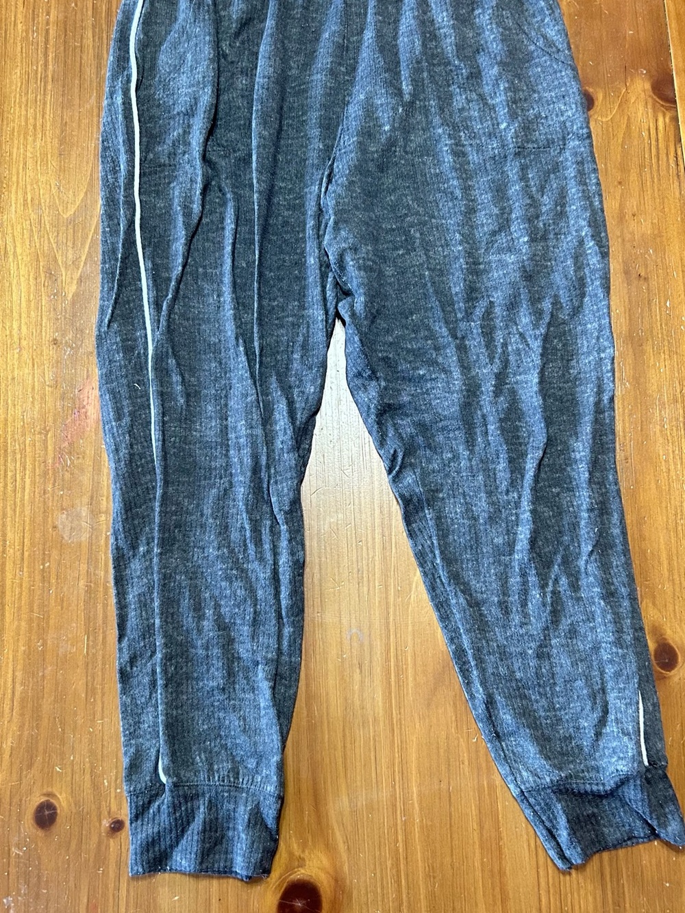 Jockey Dark Charcoal Gray Track Joggers with Side Stripe